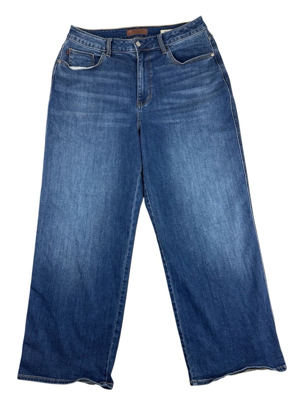 Judy Blue Wilhemina High Waist Baggy Wide Leg Jeans 14W Medium Wash Stretch - Picture 2 of 8